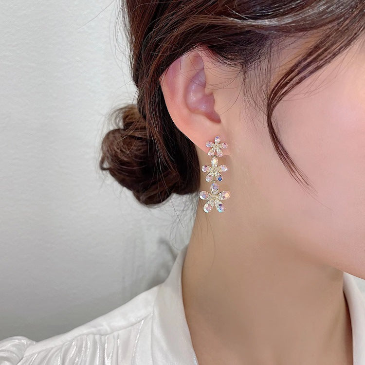 گوشواره دوخت میکرو گل