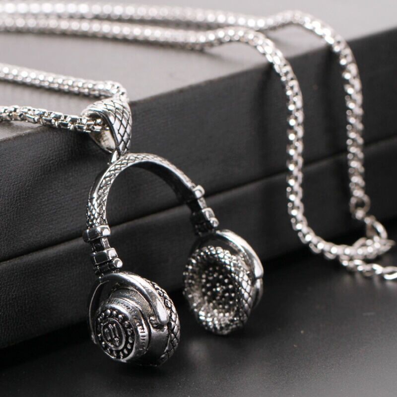 Personalized Headset Necklace Titanium Steel
