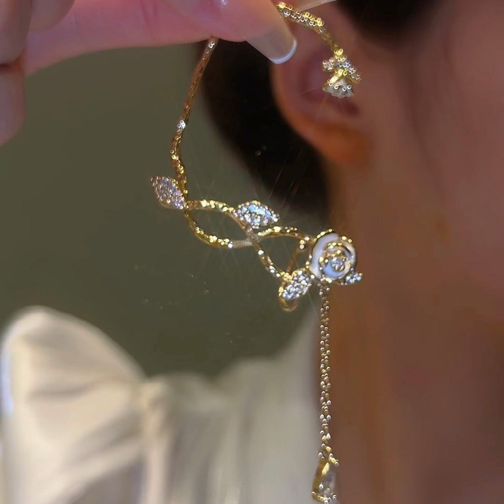 귀를 뚫지 않은 동백나무 덩굴.