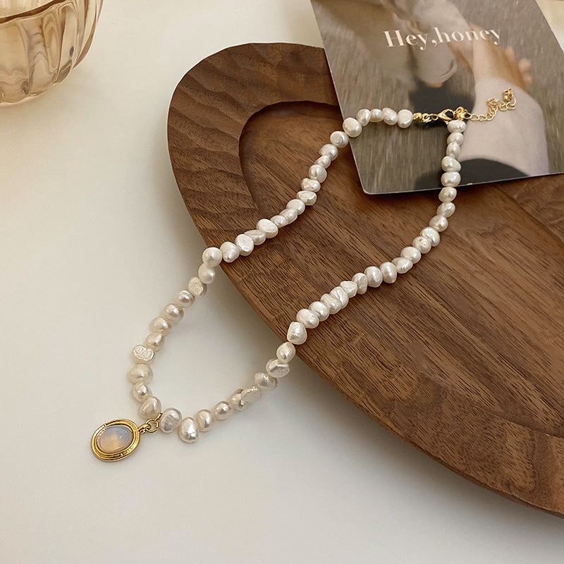 Freshwater Star Round Necklace Baroque Clavicle Four Star Necklace