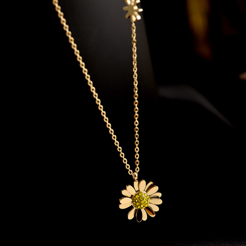 Gänseblümchenkette aus Titanstahl weiblich