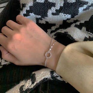 Retro personality s925 silver plated bracelet female