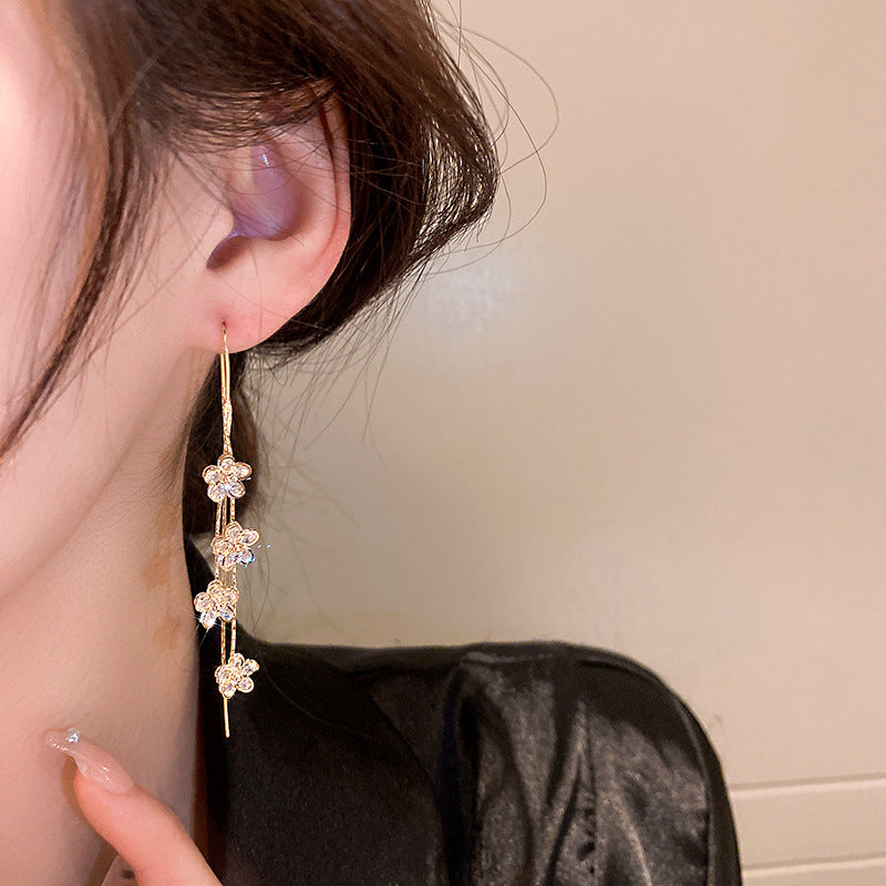 Zircon flower long tassel ear line