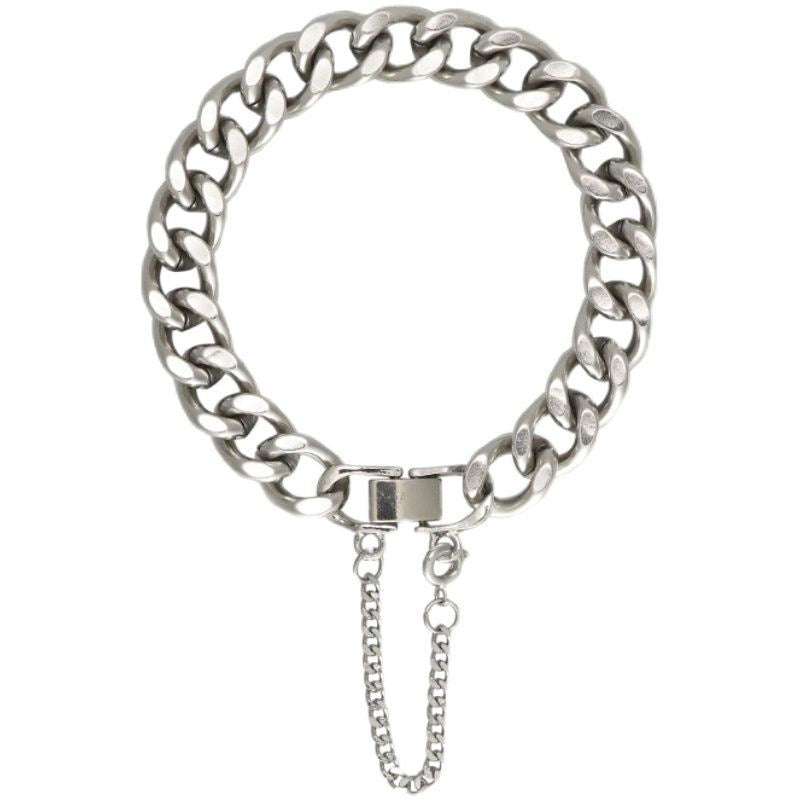 Simple Cuban Bracelet Hip Hop Bracelet for Men and Women Couple Handwear