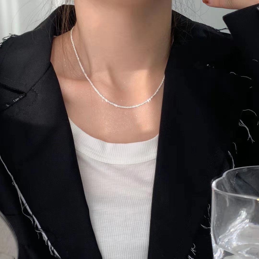 Kalung Gemerlap Riak Air Perak S925 Wanita