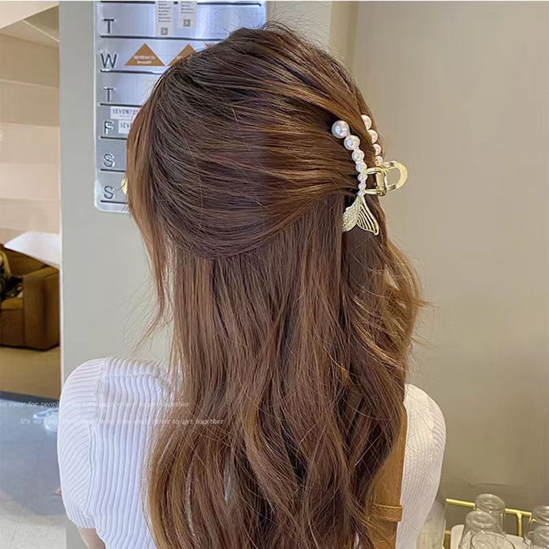 Design Back Head Mermaid Scratch Large Hairpin