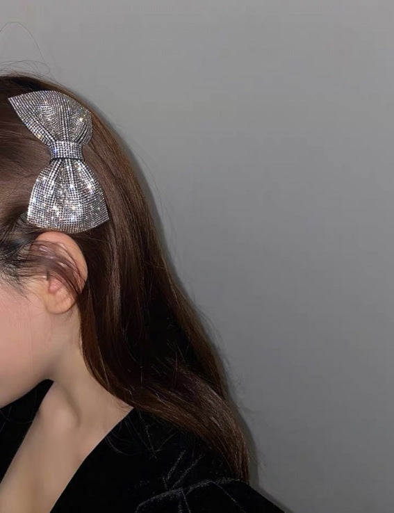 Full diamond bow hairpin