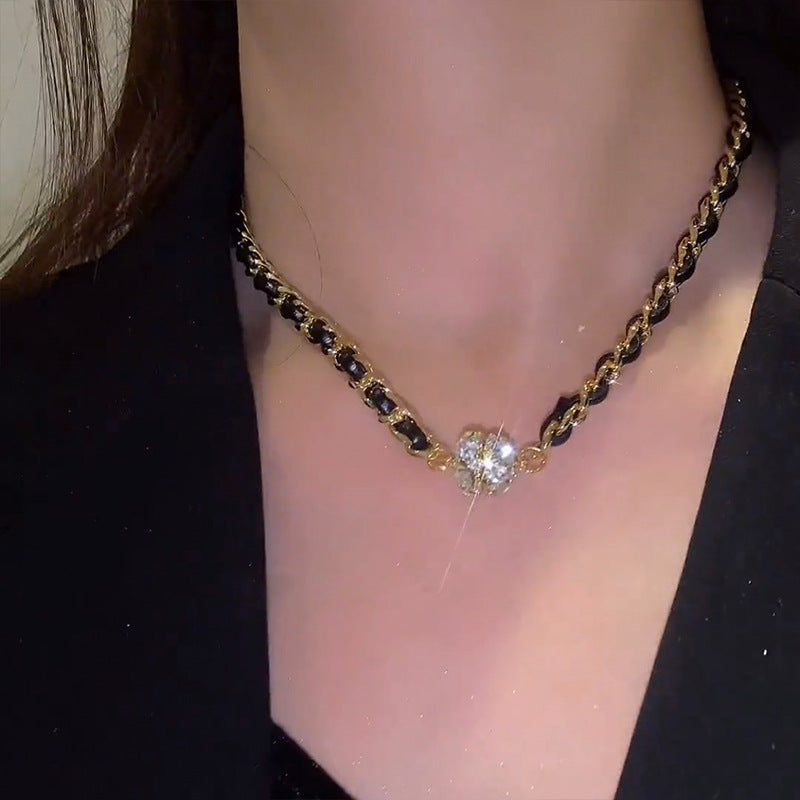 Leather Wrap Chain Magnetic Necklace