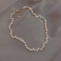 Baroque millet freshwater imitation pearl necklace female temperament net red fashion alien irregular pearl clavicle chain female