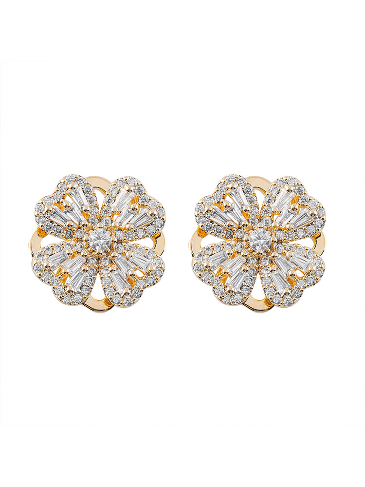 Anting semanggi empat daun betina yang dapat diputar