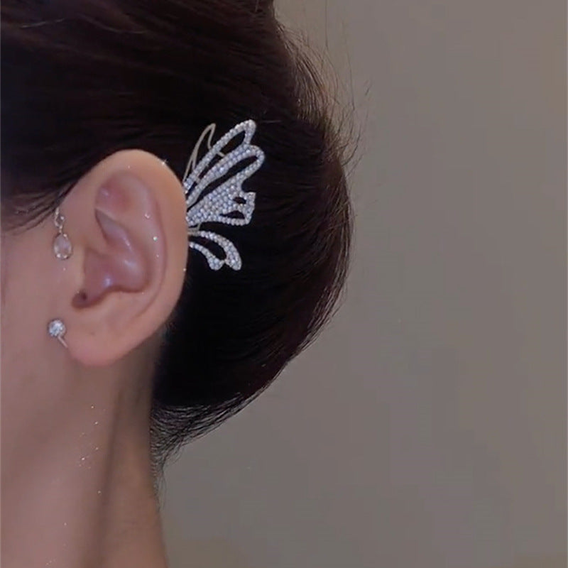 گوشواره گیره گوش سوراخ بال های پروانه ای الماس