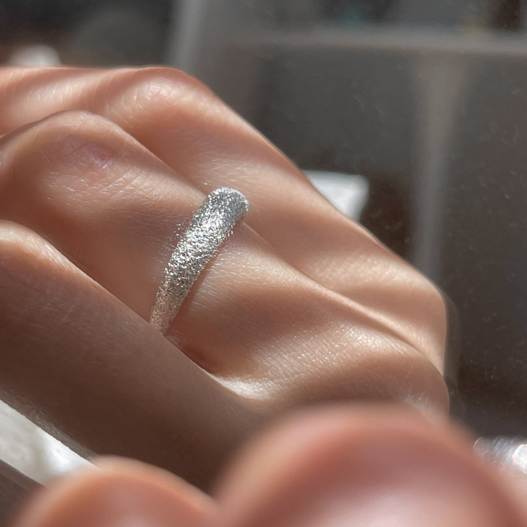 حلقه کهکشانی مات نقره 925 عیار ست 2 ست