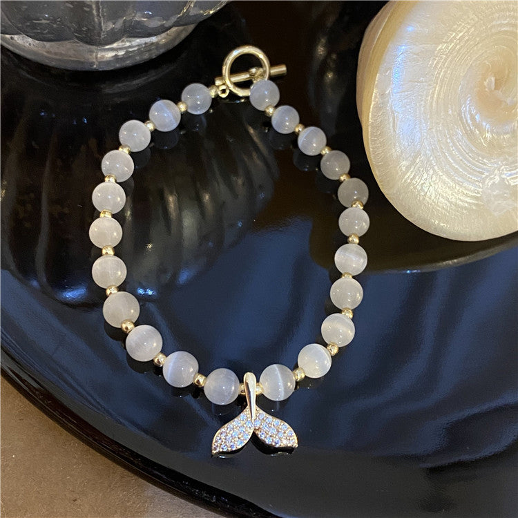 Tek halkalı opal kristal bileklik