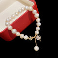 Four-leaf Flower Bracelet White Simple