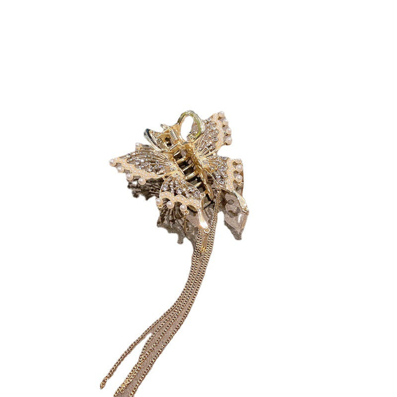 Wind chime butterfly tassel drop pendant hairpin