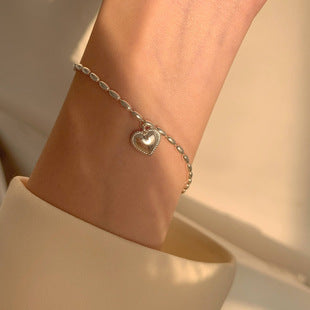 Retro personality s925 silver plated bracelet female