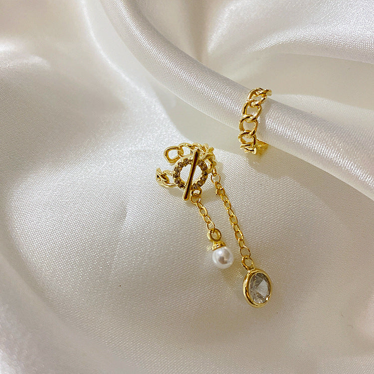 ست گیره گوش منگوله ای زیرکن سنس طرح فلزی