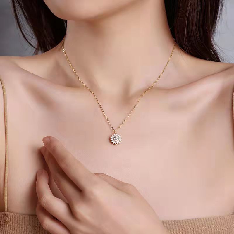 Kalung bunga matahari yang dapat diputar