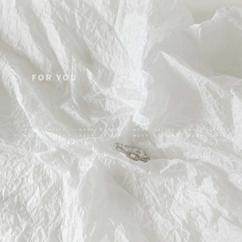 Pembukaan cincin tembaga zirkon berlian penuh dapat disesuaikan