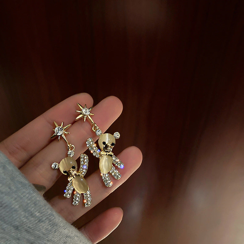 ناز خرس کامل گوشواره الماس گوشواره دختر