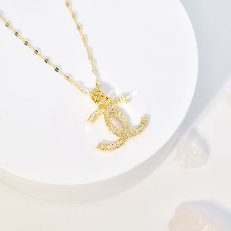 گردنبند حرف دوتایی ج