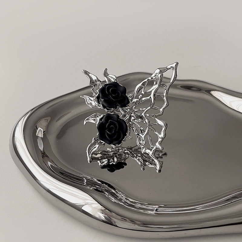 रोज बटरफ्लाई रिंग फीमेल ओपनिंग एडजस्टेबल