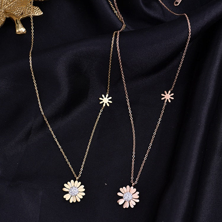 Gänseblümchenkette aus Titanstahl weiblich