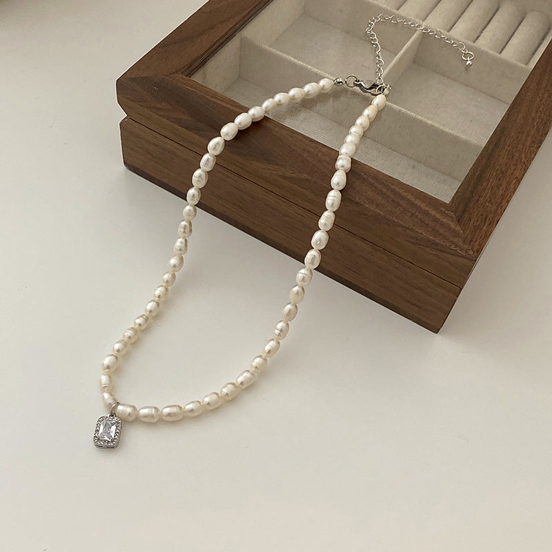 Freshwater Star Round Necklace Baroque Clavicle Four Star Necklace