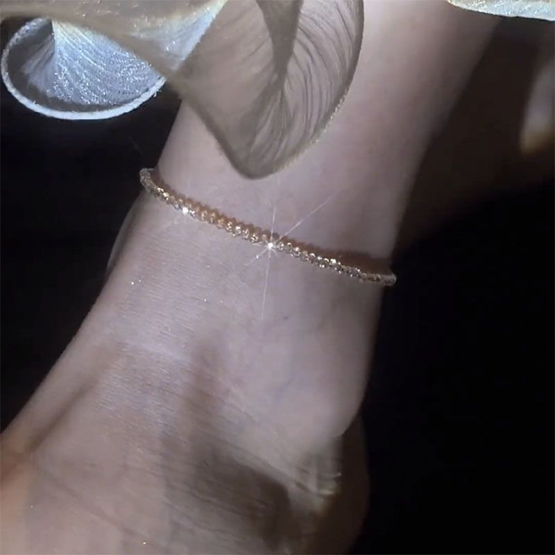 Simple temperament crystal does not fade anklet