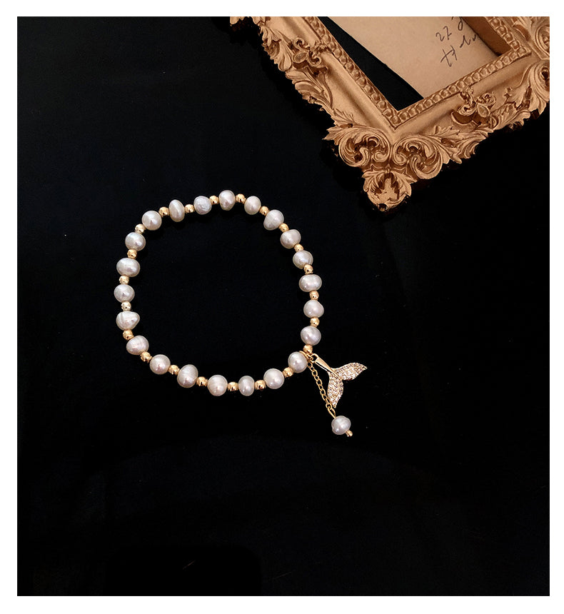 찬바람 크리스탈 피시테일 팔찌