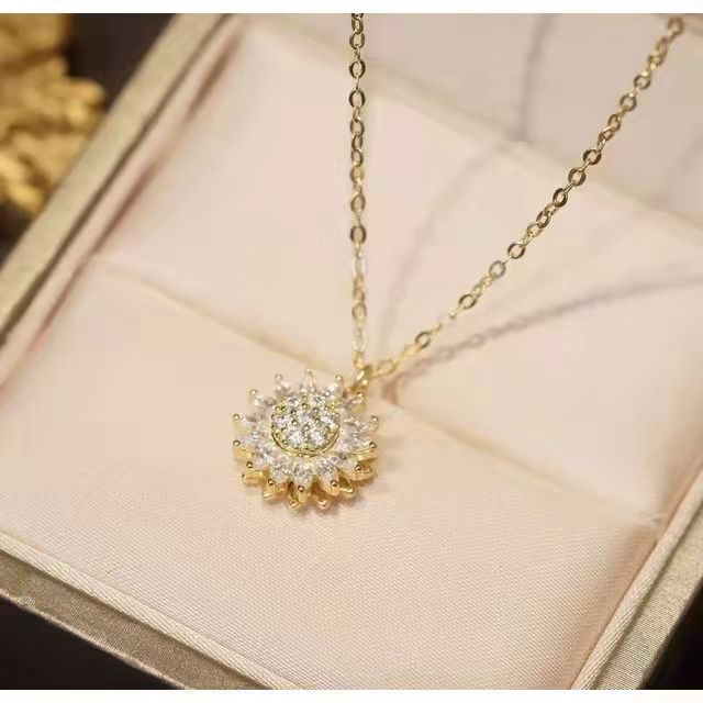 Kalung bunga matahari yang dapat diputar