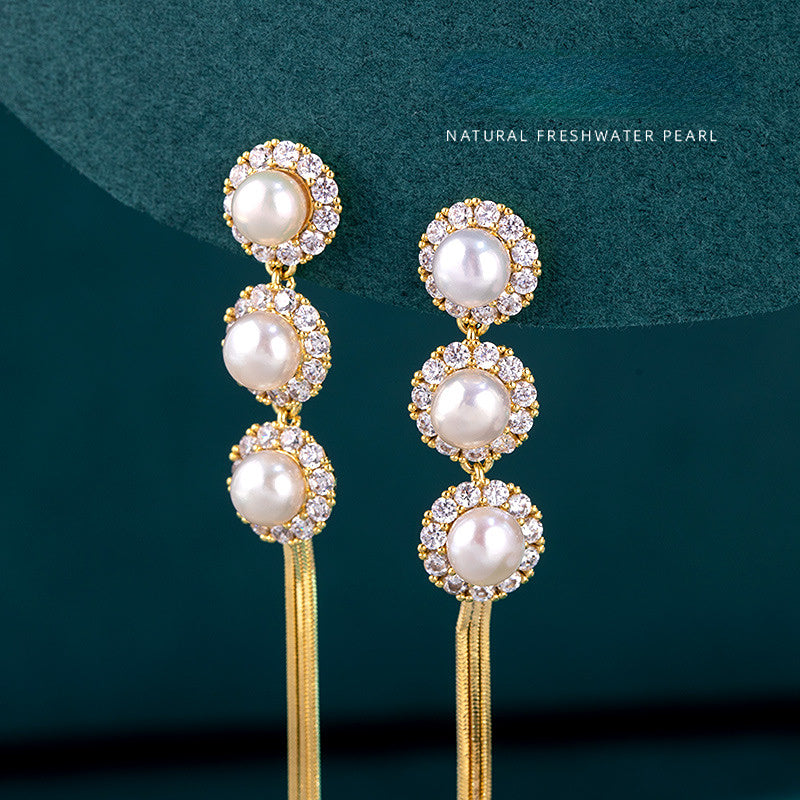 گوشواره نازک براق گوشواره نقره ای رنگ گوشواره زنانه خط گوش بلند