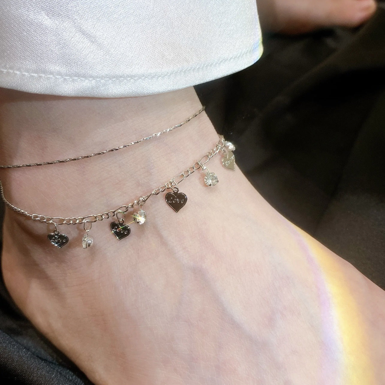 Love flash drill anklet adjustable