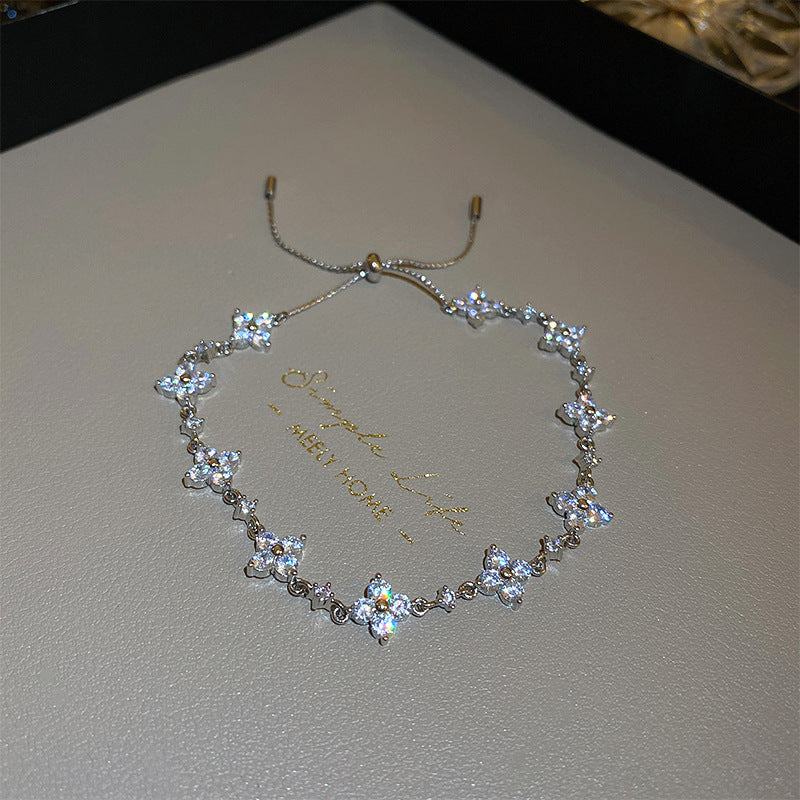 찬바람 지르콘 플라워 팔찌