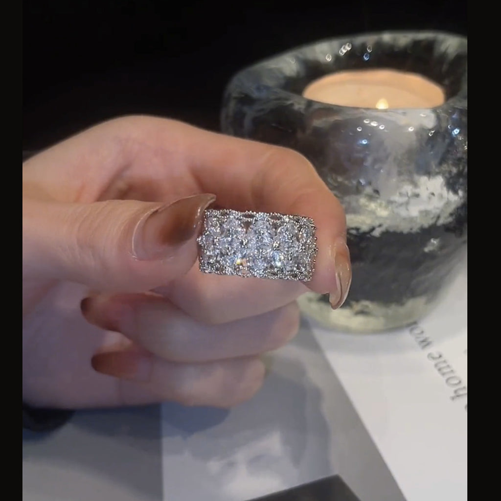 Vòng mở rộng zircon kim cương đầy đủ