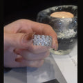 Full diamond zircon wide ring open ring