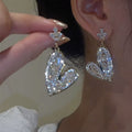 Love Diamond Crystal Earrings