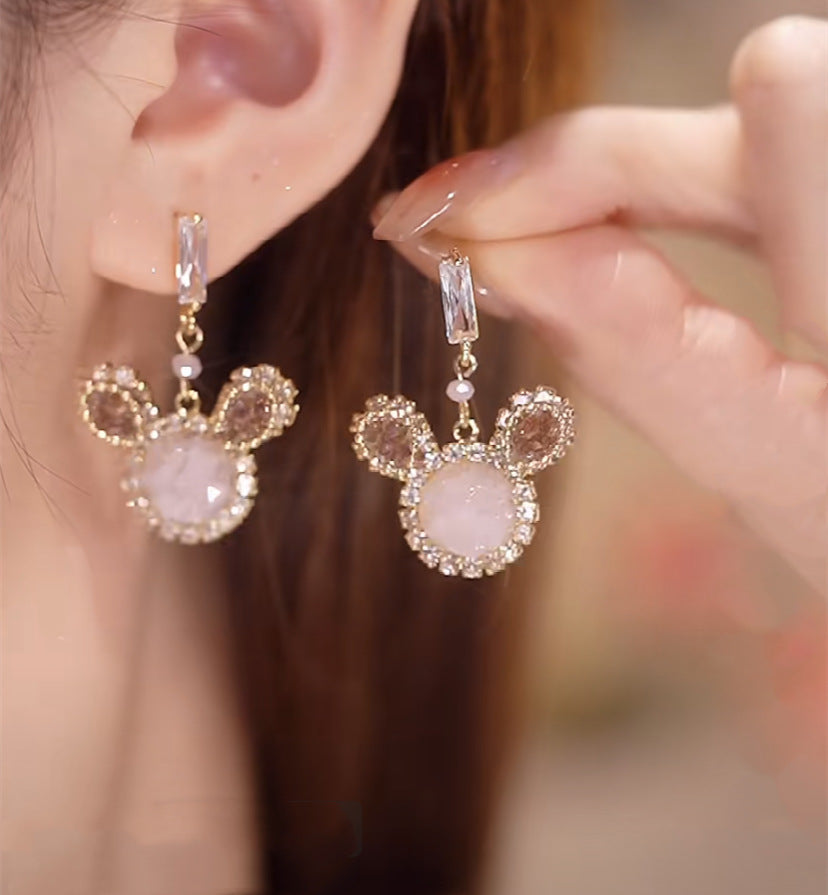 Pink cartoon earrings