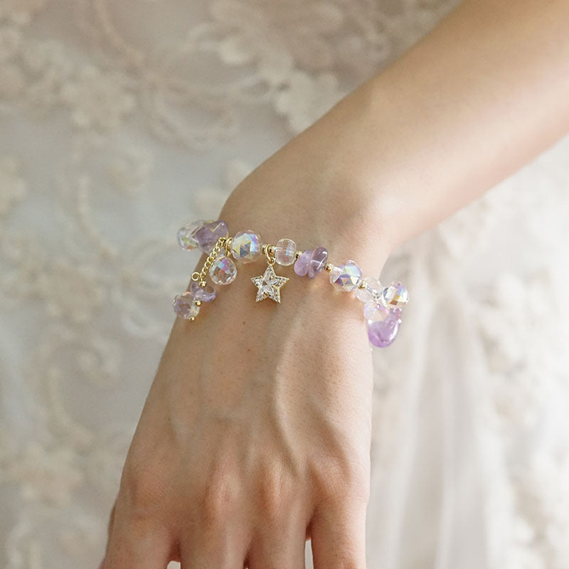 دستبند کریستال آمتیست نامنظم