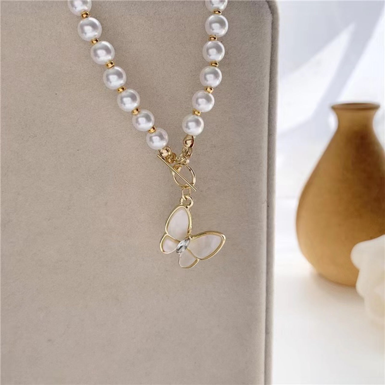 নেকলেস ওপাল বাটারফ্লাই নেকলেস নেক চেইন